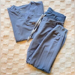 FIGS Zamora Scrub Set Vapor Blue Space Dye